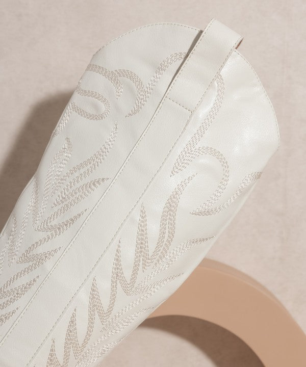 Samara White Western Boot