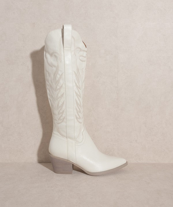 Samara White Western Boot
