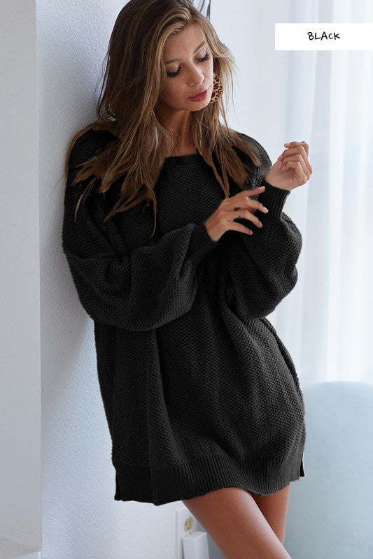 SALE Black Crewe Sweater