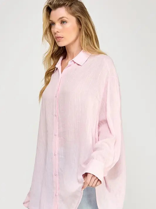 BEST SELLER Daydream Button-Down (baby pink) - GEORGE-MARY'S