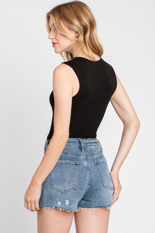 Wide Strap Bodysuit (black)