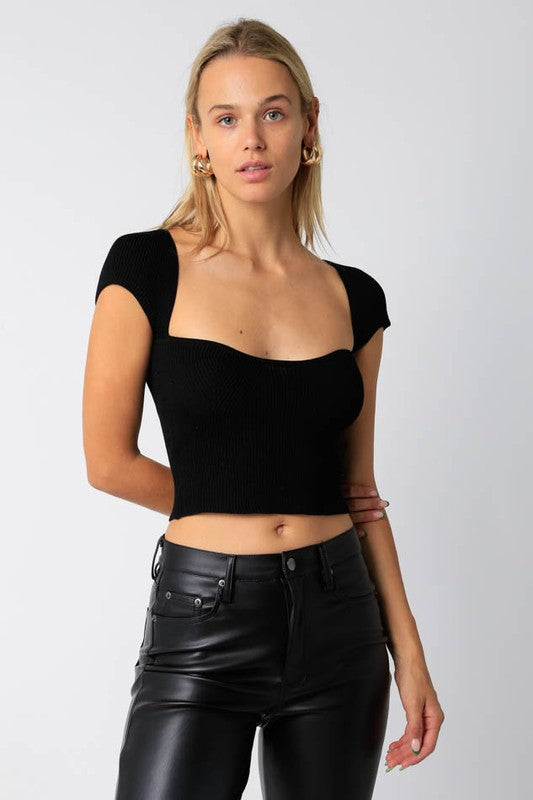 Kira Knit Top (black)