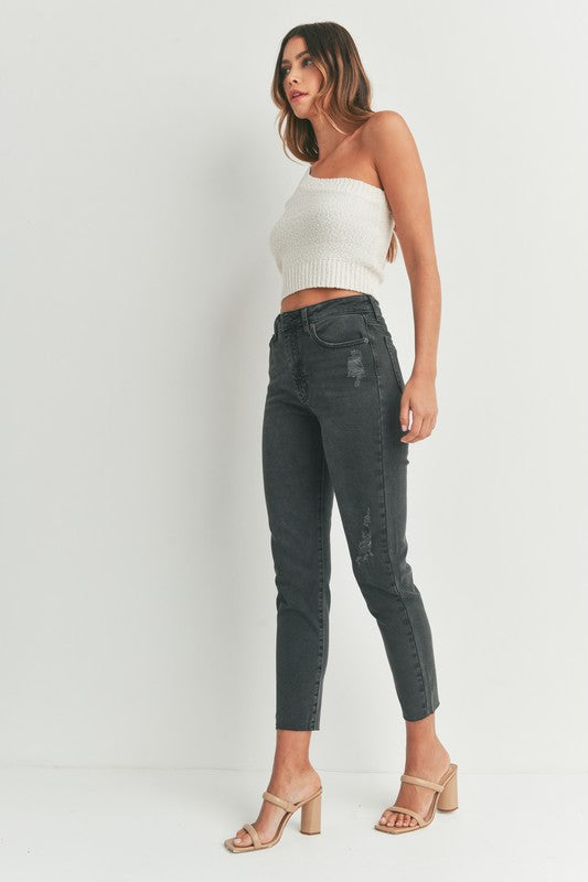 SALE Washed Black Comfort Skinny Jean