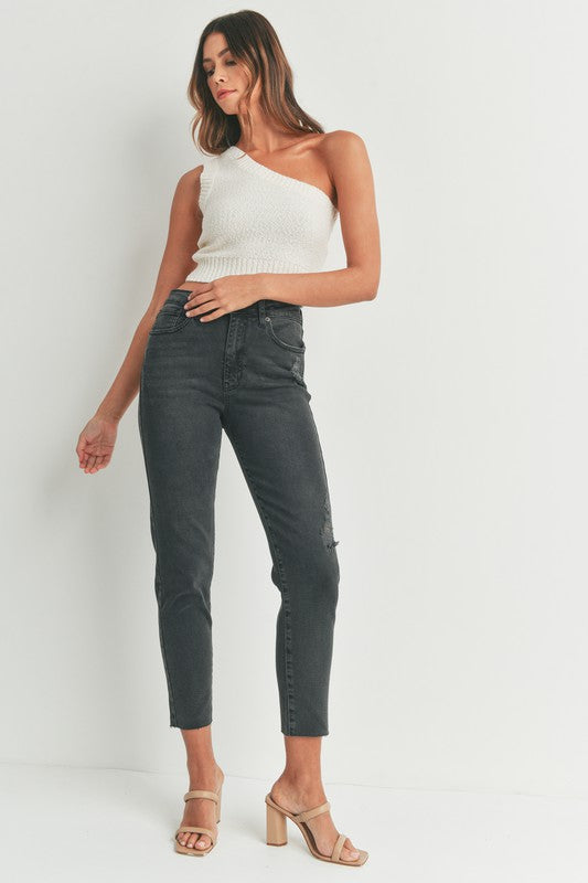 SALE Washed Black Comfort Skinny Jean