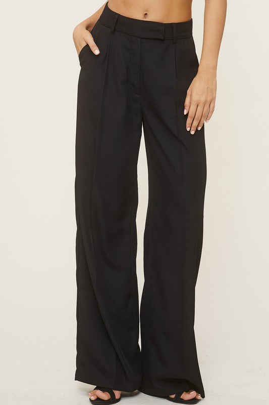 Williamette Wideleg Trouser (black)