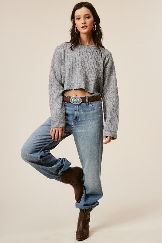 The Maple Cable Sweater (grey)