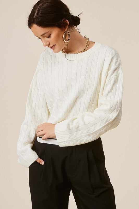 The Maple Cable Sweater (ivory)