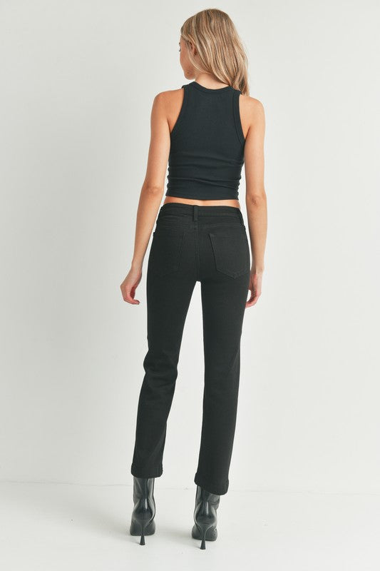 SALE Black Classic Relaxed Straight Leg Denim