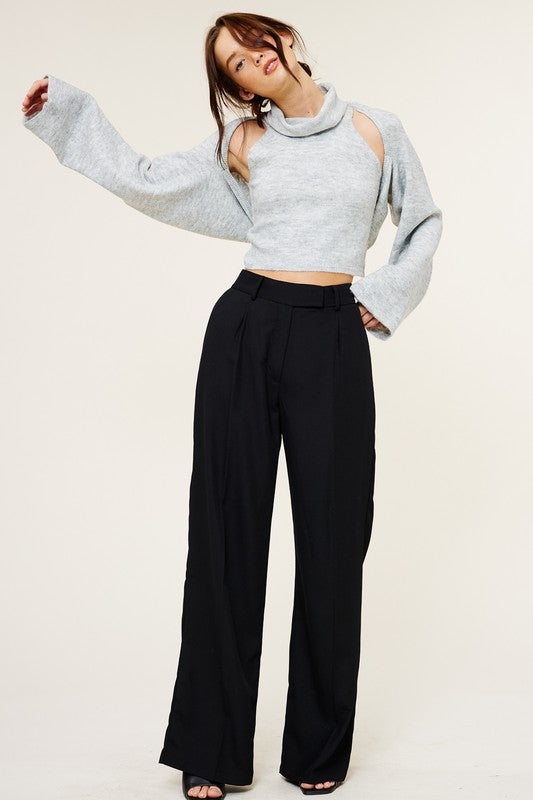 Williamette Wideleg Trouser (black)