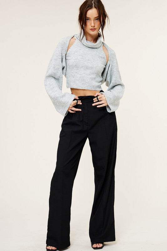 Williamette Wideleg Trouser (black)