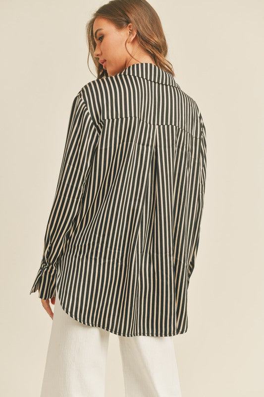 Black Striped Blouse