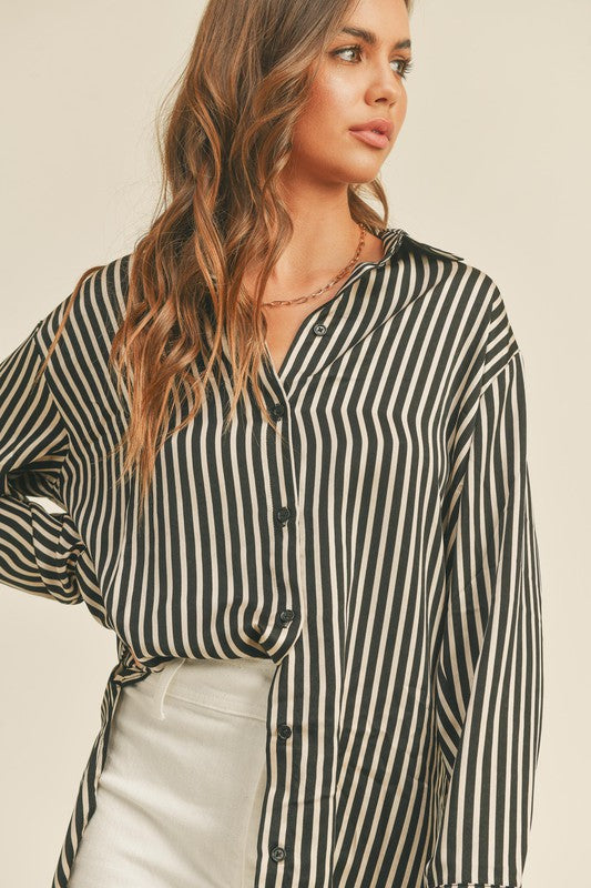Black Striped Blouse
