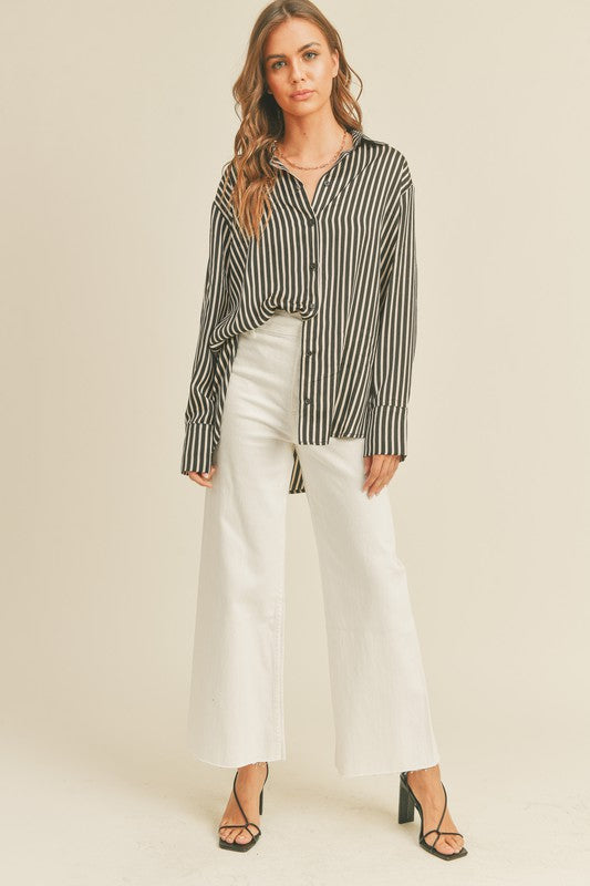 Black Striped Blouse