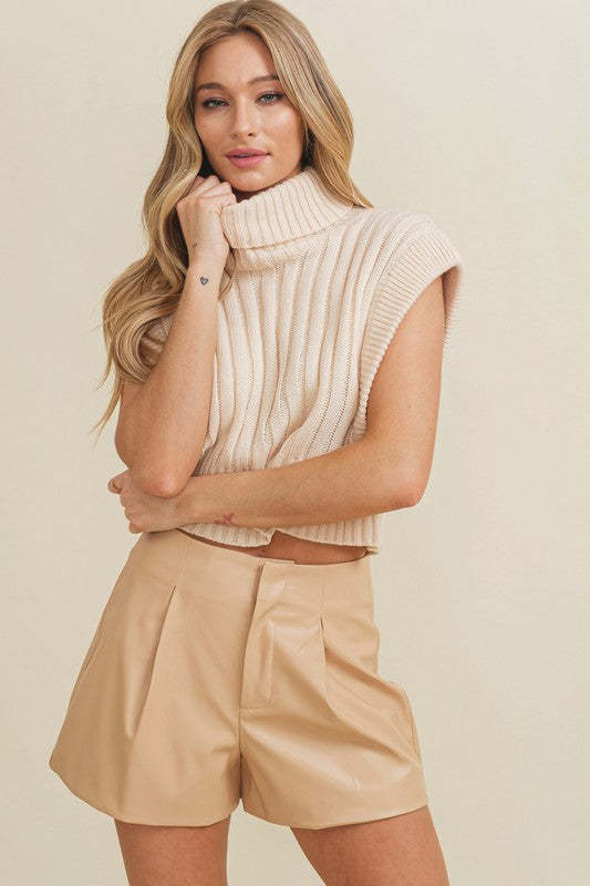 The Brooklyn Cable Sweater Top (cream)