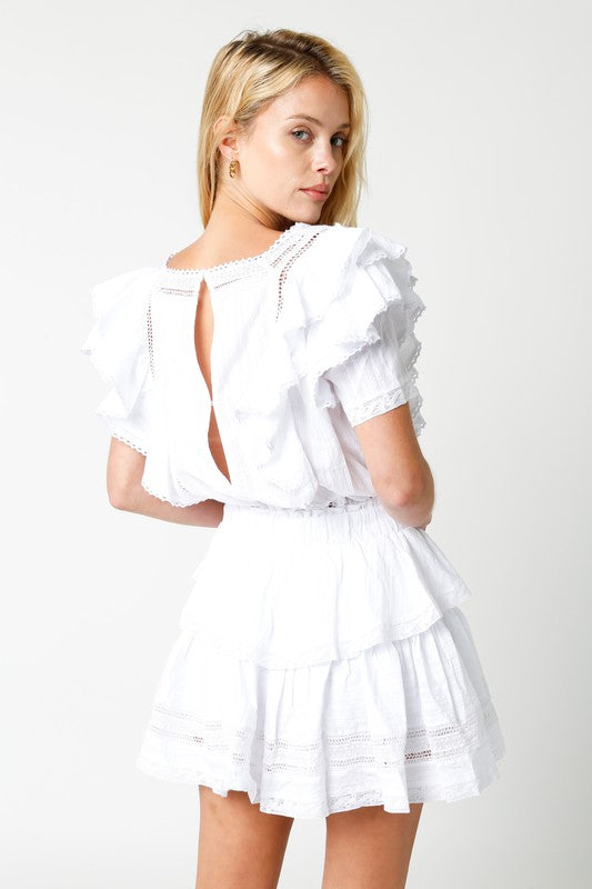 White Eyelet Brandi Dress