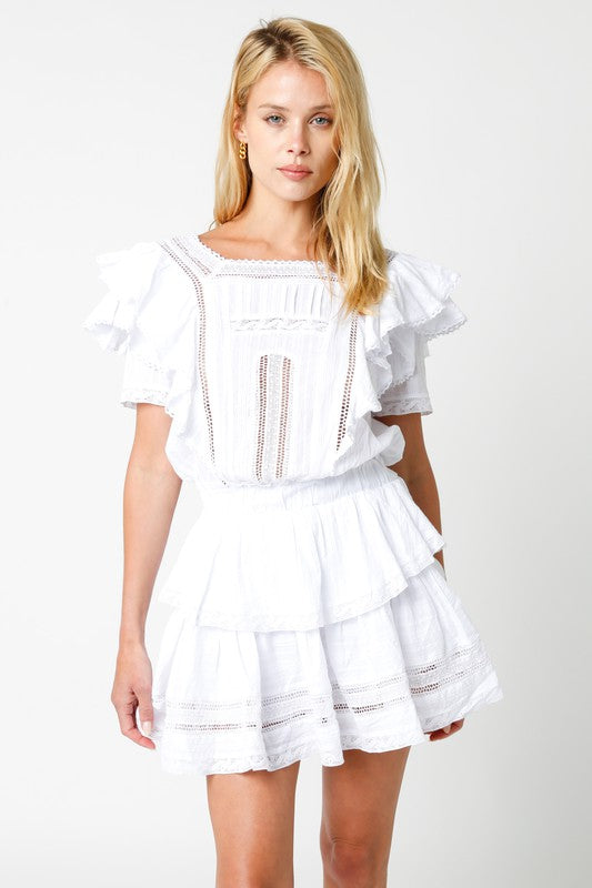 White Eyelet Brandi Dress