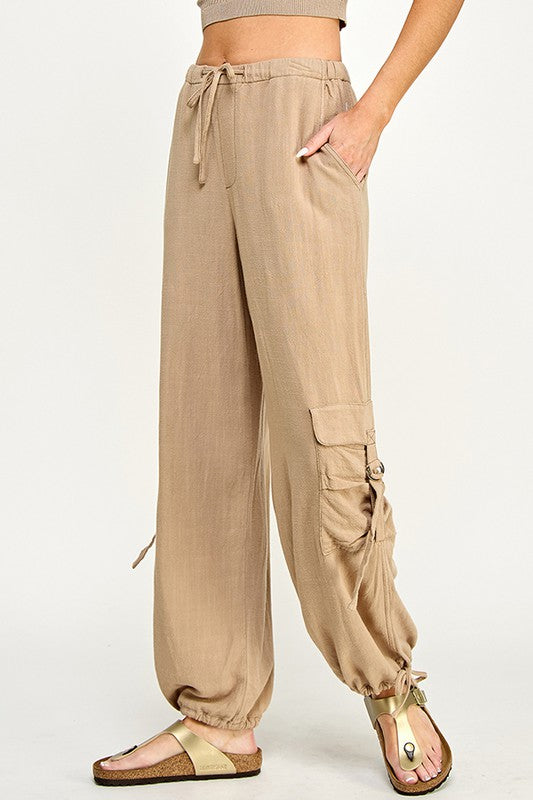 BEST SELLER Linen Cargo Pants (2 colors)