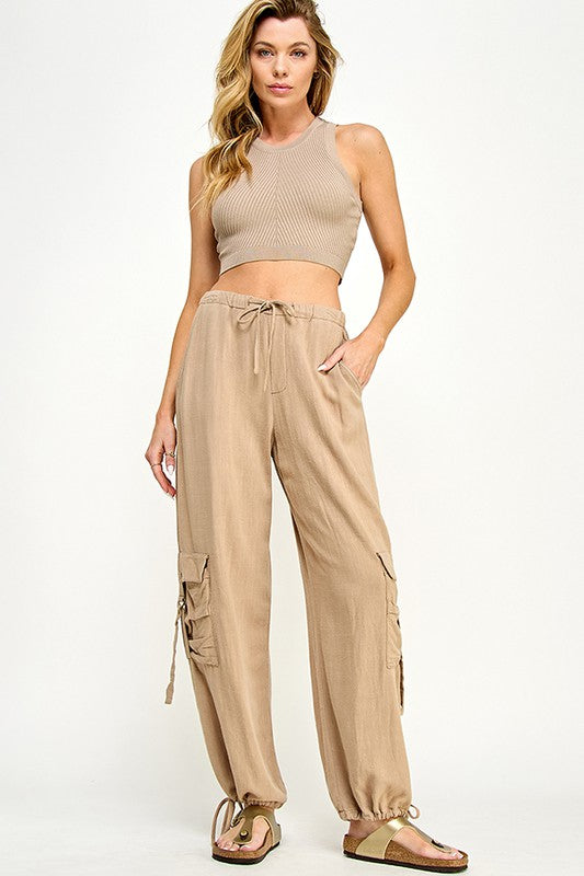 BEST SELLER Linen Cargo Pants (2 colors)