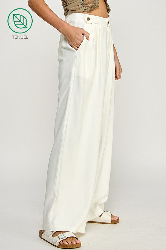 BEST SELLER White Tencel Trouser