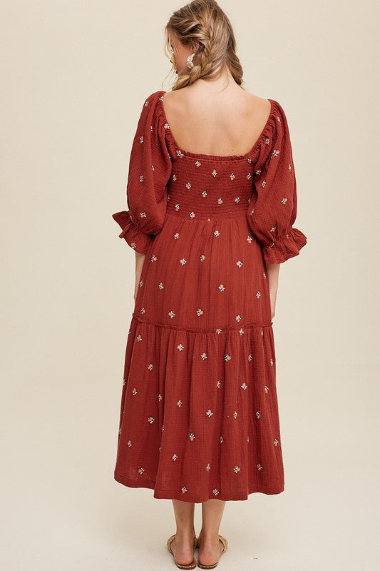 Dahlia Dress (brick)