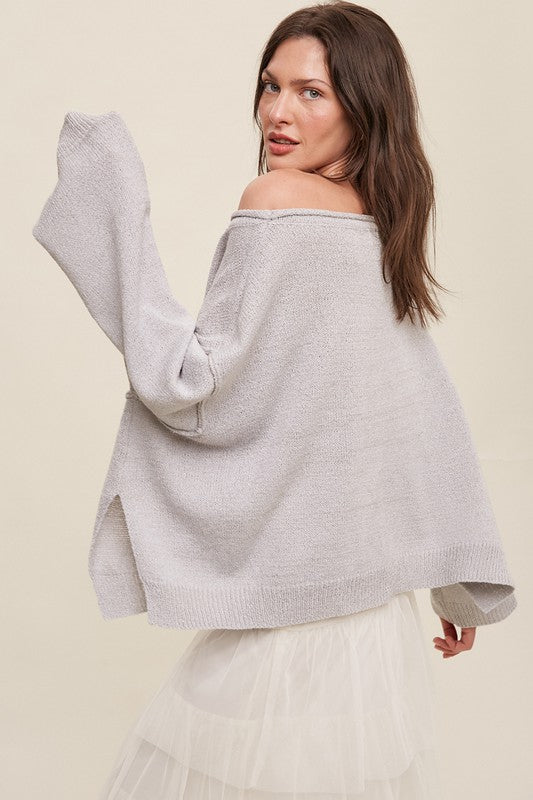 Oversized Boxy Pocket Cropped Top (ash)