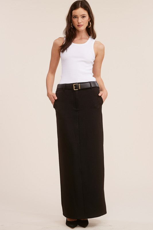 The Vaughn Maxi Skirt (black)