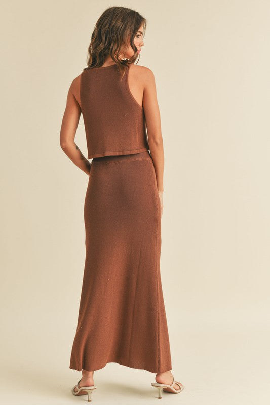 The Bristol Knit Maxi Skirt (cocoa)