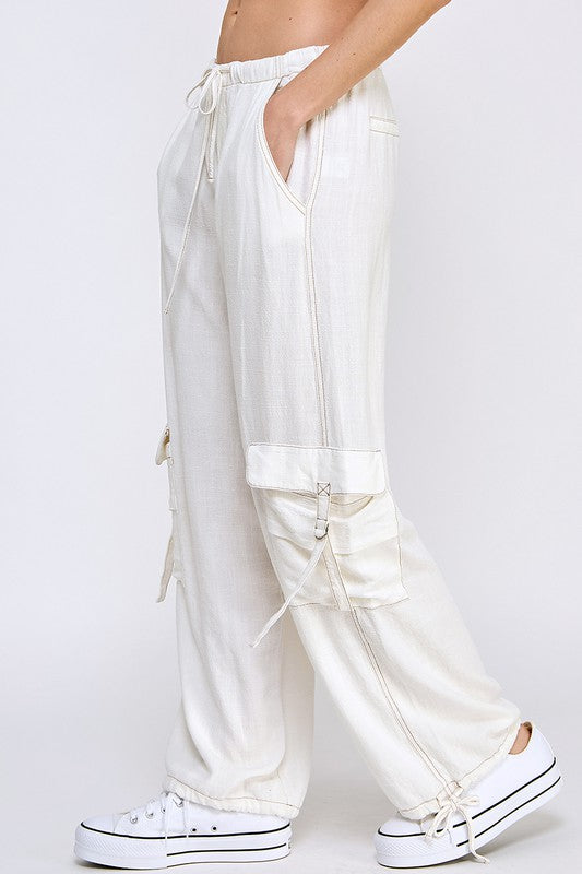 BEST SELLER Linen Cargo Pants (2 colors)