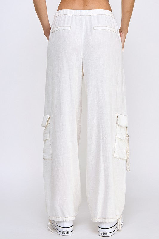 BEST SELLER Linen Cargo Pants (2 colors)