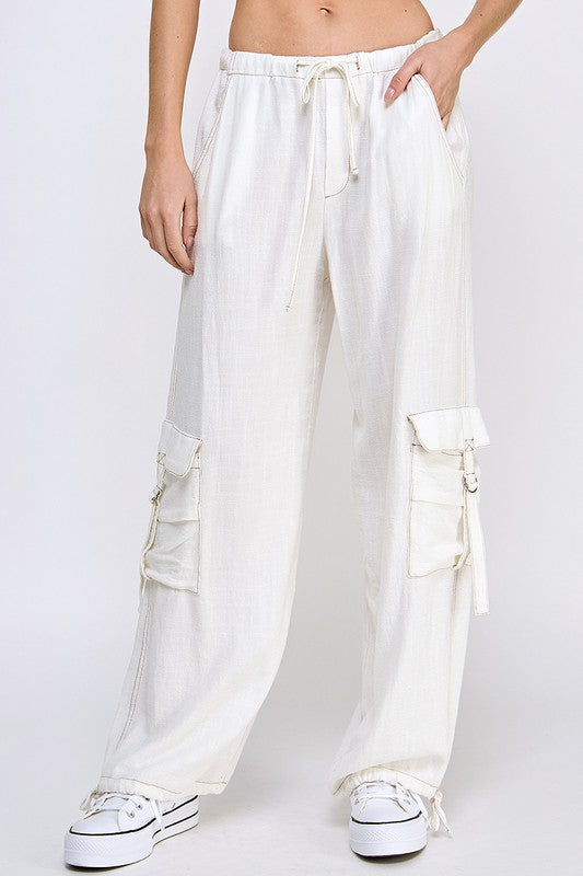 BEST SELLER Linen Cargo Pants (2 colors)