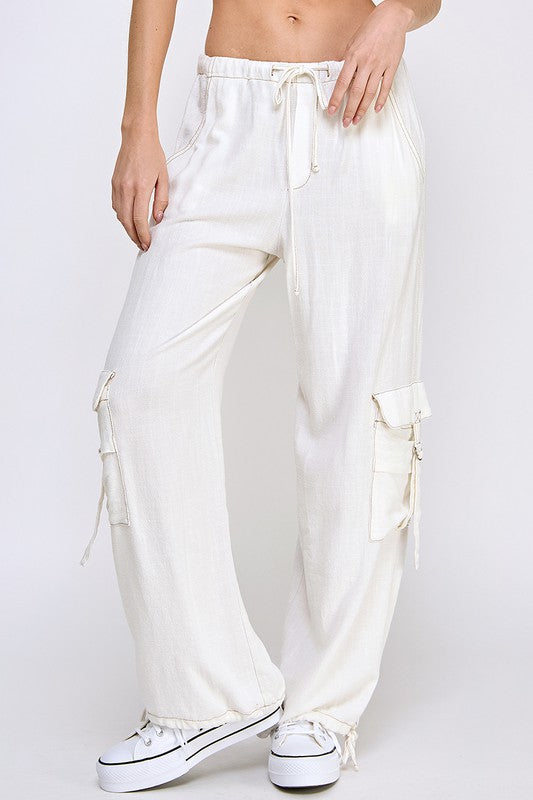 BEST SELLER Linen Cargo Pants (2 colors)