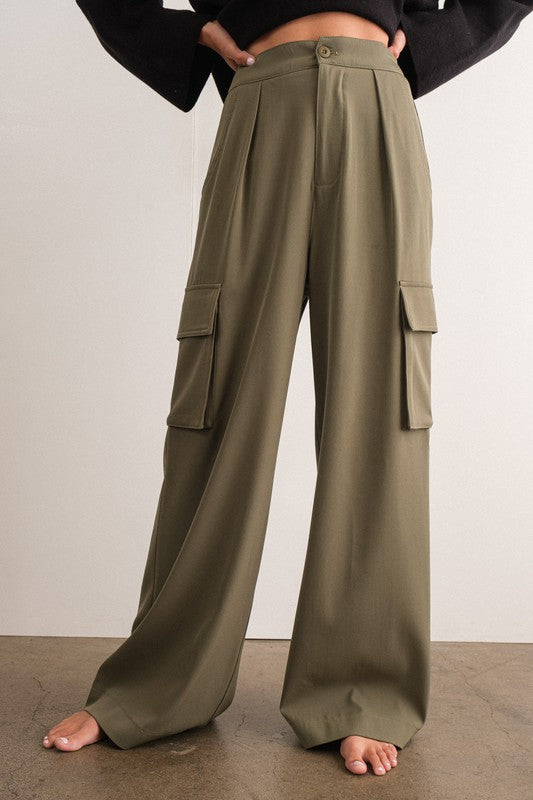 Olive Clancy Cargo Pants