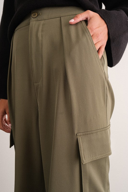 Olive Clancy Cargo Pants