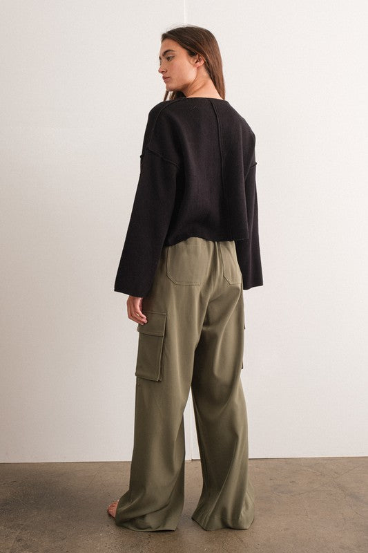 Olive Clancy Cargo Pants