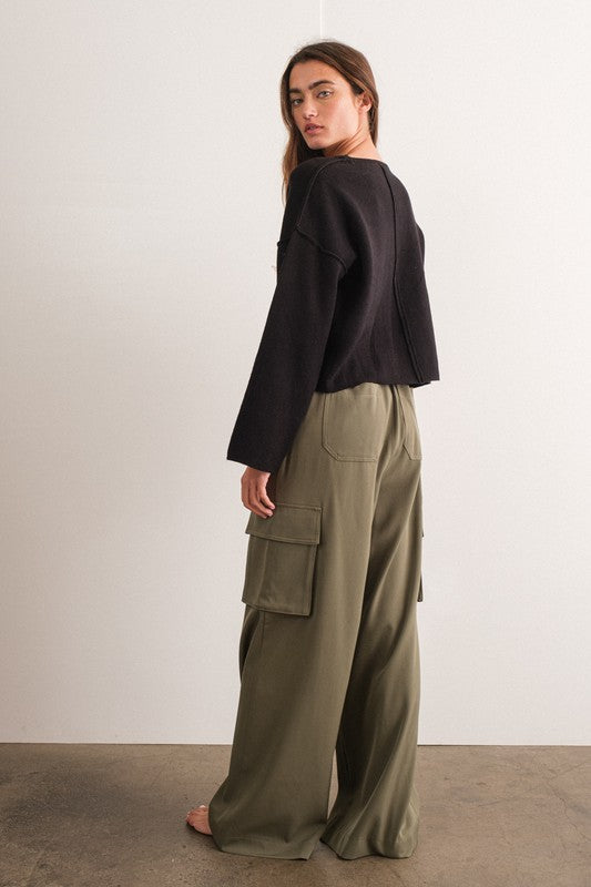 Olive Clancy Cargo Pants