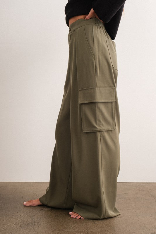 Olive Clancy Cargo Pants