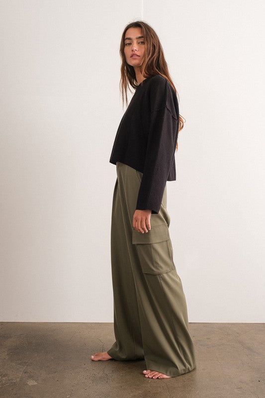 Olive Clancy Cargo Pants
