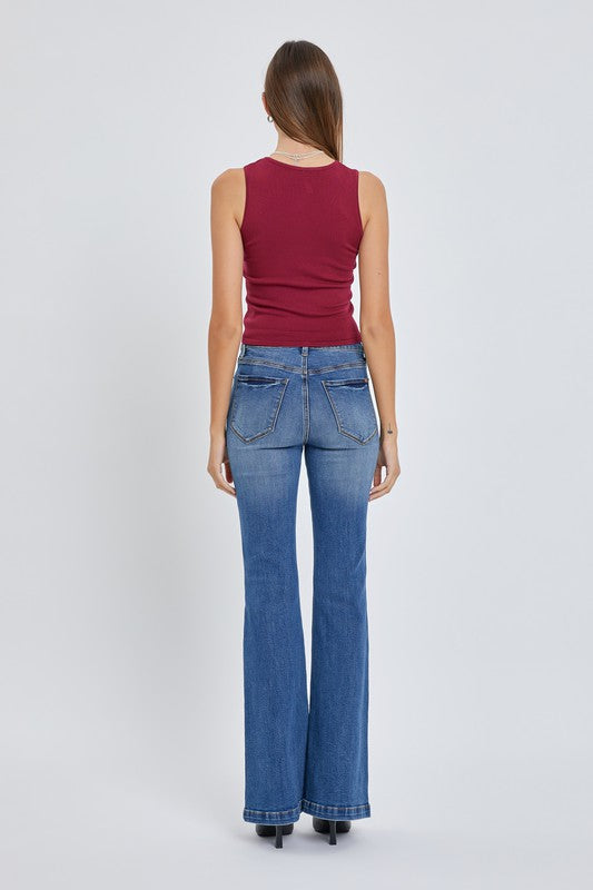 Maroon High Neck Top