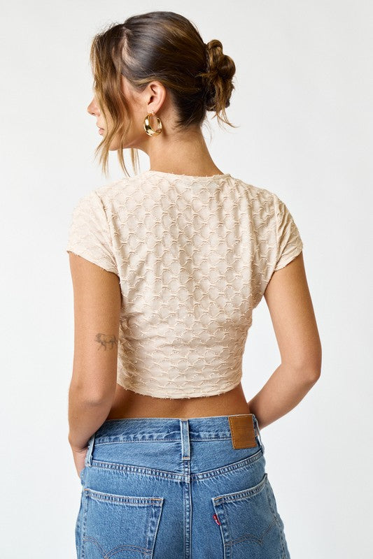 Taupe Cropped Tee
