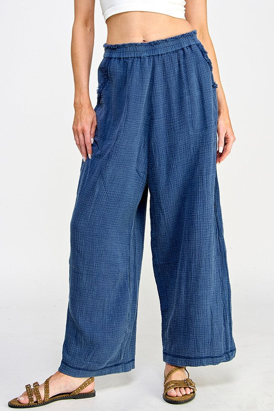 Blue Gauze Pants