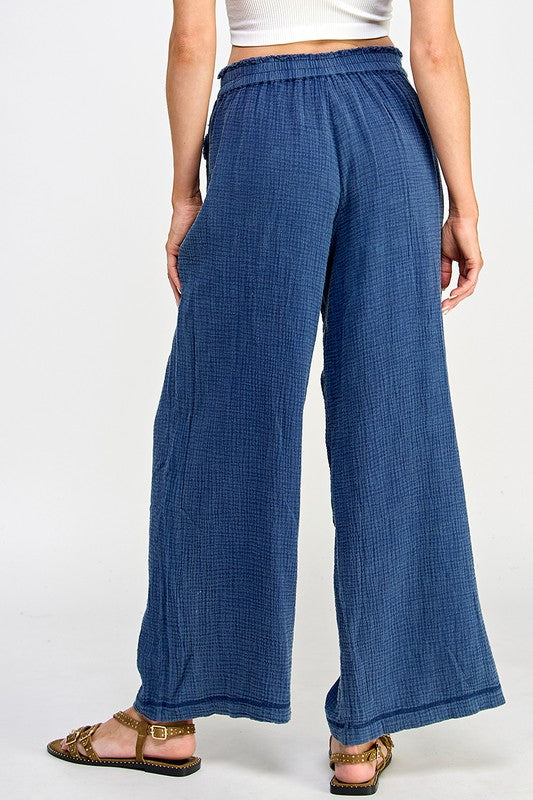 Blue Gauze Pants