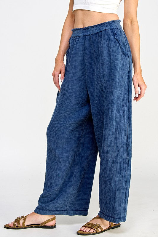 Blue Gauze Pants