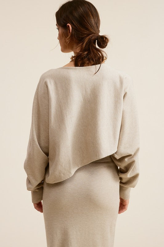 The Chloe Set Midi Skirt (beige)