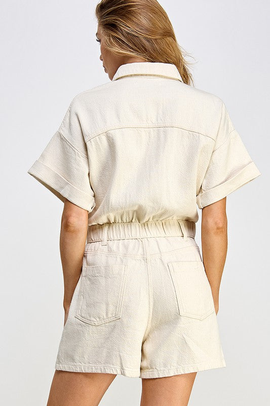 Stone Twill Romper