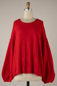 SALE BEST SELLER Homebody Sweater (red) - GEORGE-MARY'S