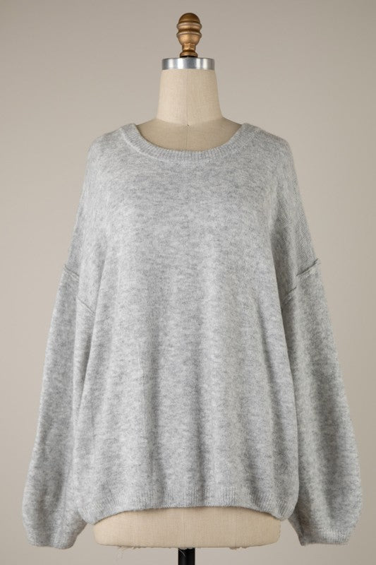 BEST SELLER Homebody Sweater (grey) - GEORGE-MARY'S