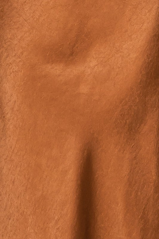 Camel Satin Skirt