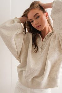SALE BEST SELLER College Prep Sweatshirt (white melange) - GEORGE-MARY'S