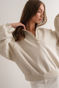 SALE BEST SELLER College Prep Sweatshirt (white melange) - GEORGE-MARY'S