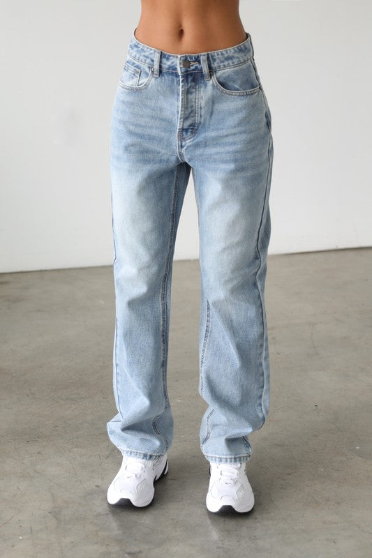 Classic High Rise Straight Jeans